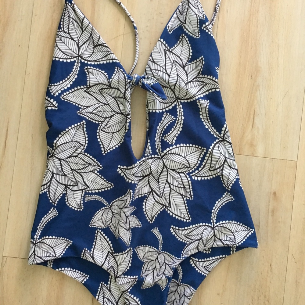 Floral Blue One-Piece Swimsuit